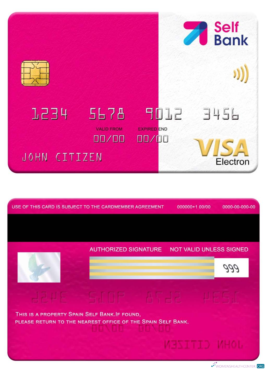 Premium Herunterladen Spanien Self Bank Visa Electron Karte Photoshop Vorlage