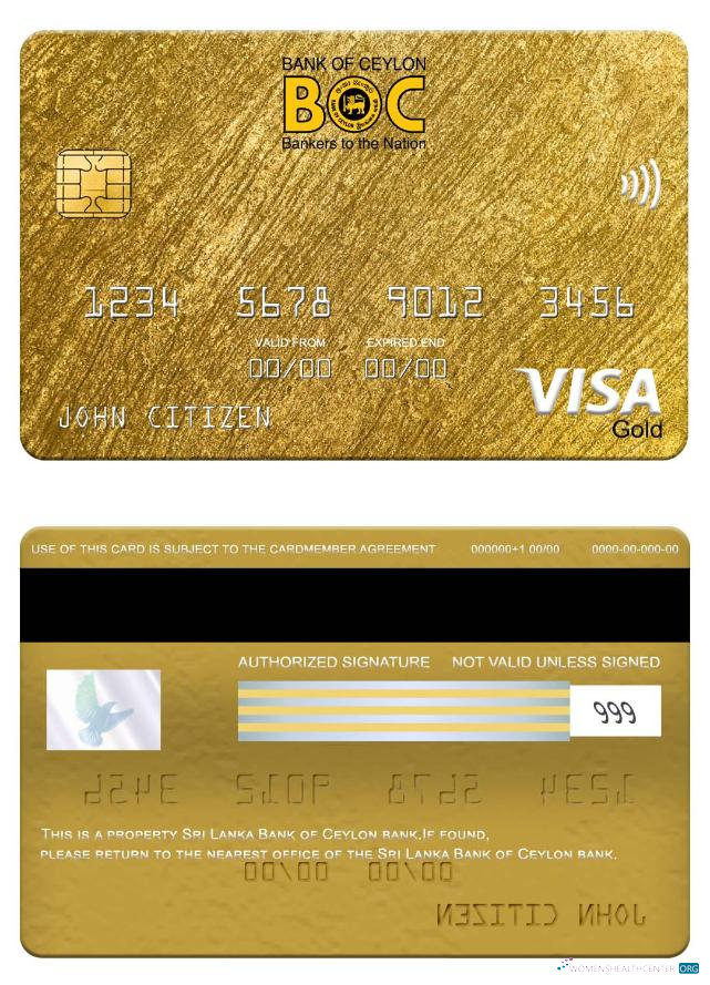 Premium Herunterladen Sri Lanka Bank von Ceylon Bank Visa Gold Karte Photoshop Vorlage