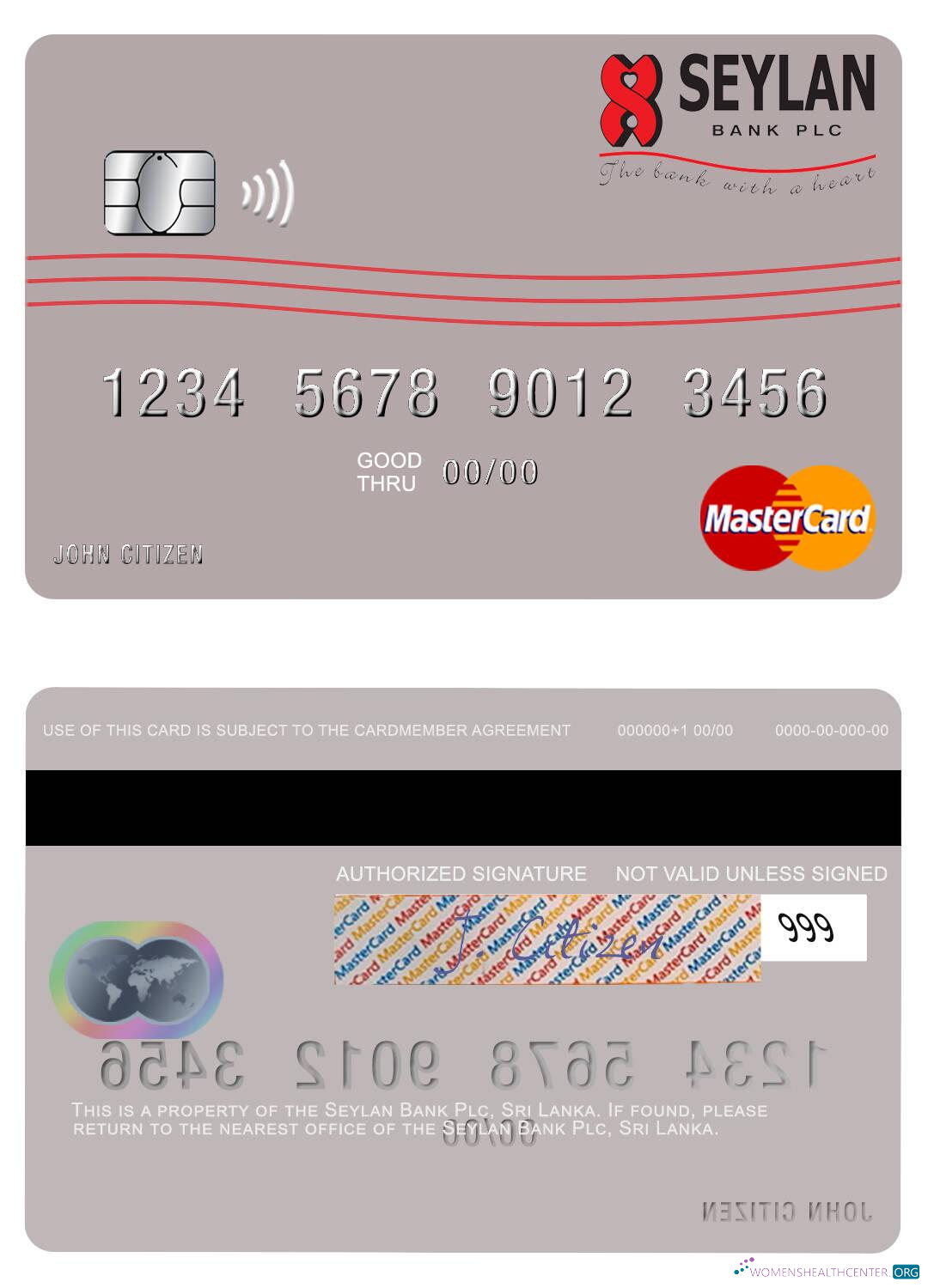 Premium Herunterladen Sri Lanka Seylan Bank Plc Mastercard Photoshop Vorlage