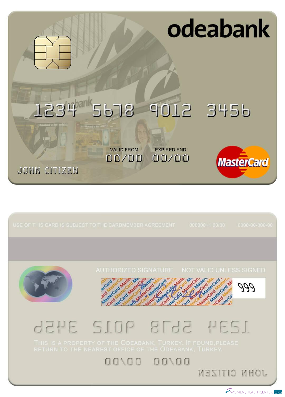 Professionelle Herunterladen Türkei Odeabank Maastercard Photoshop Vorlage