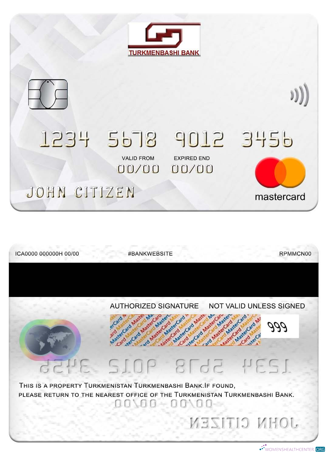 Premium Herunterladen Turkmenistan Turkmenbashi Bank Mastercard Photoshop Vorlage