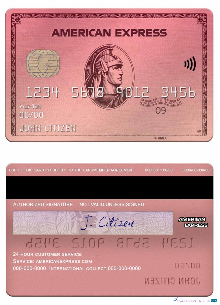 Editierbare Herunterladen USA Hauptstadt One Bank Amex Rose Gold Karte Photoshop Vorlage