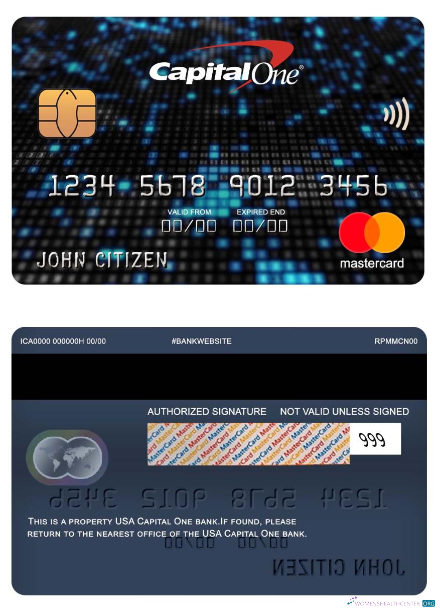 Premium Herunterladen USA Hauptstadt One Bank Mastercard Photoshop Vorlage