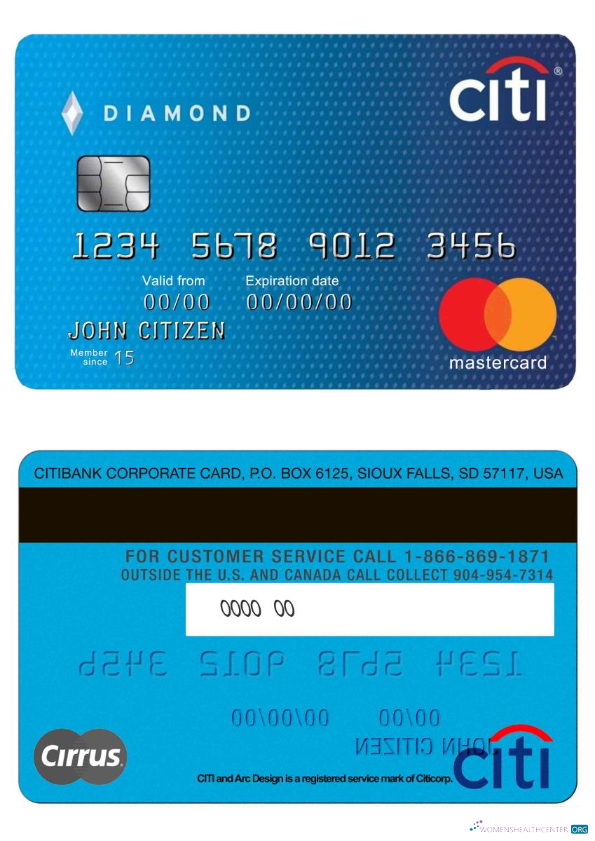 Premium Herunterladen USA Citibank MasterCard Photoshop Vorlage