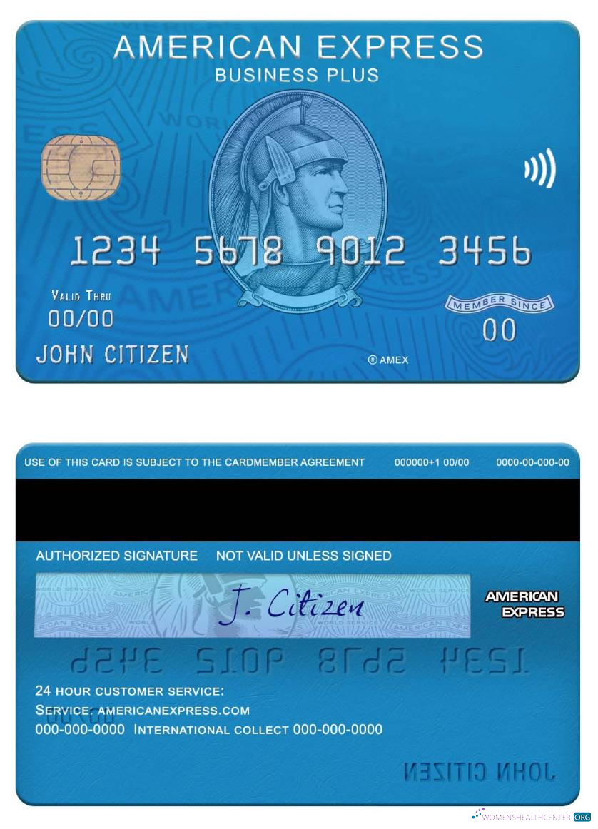 Professionelle Herunterladen USA Citizens Bank Amex Blau Geschäftlich Plus Karte Photoshop Vorlage