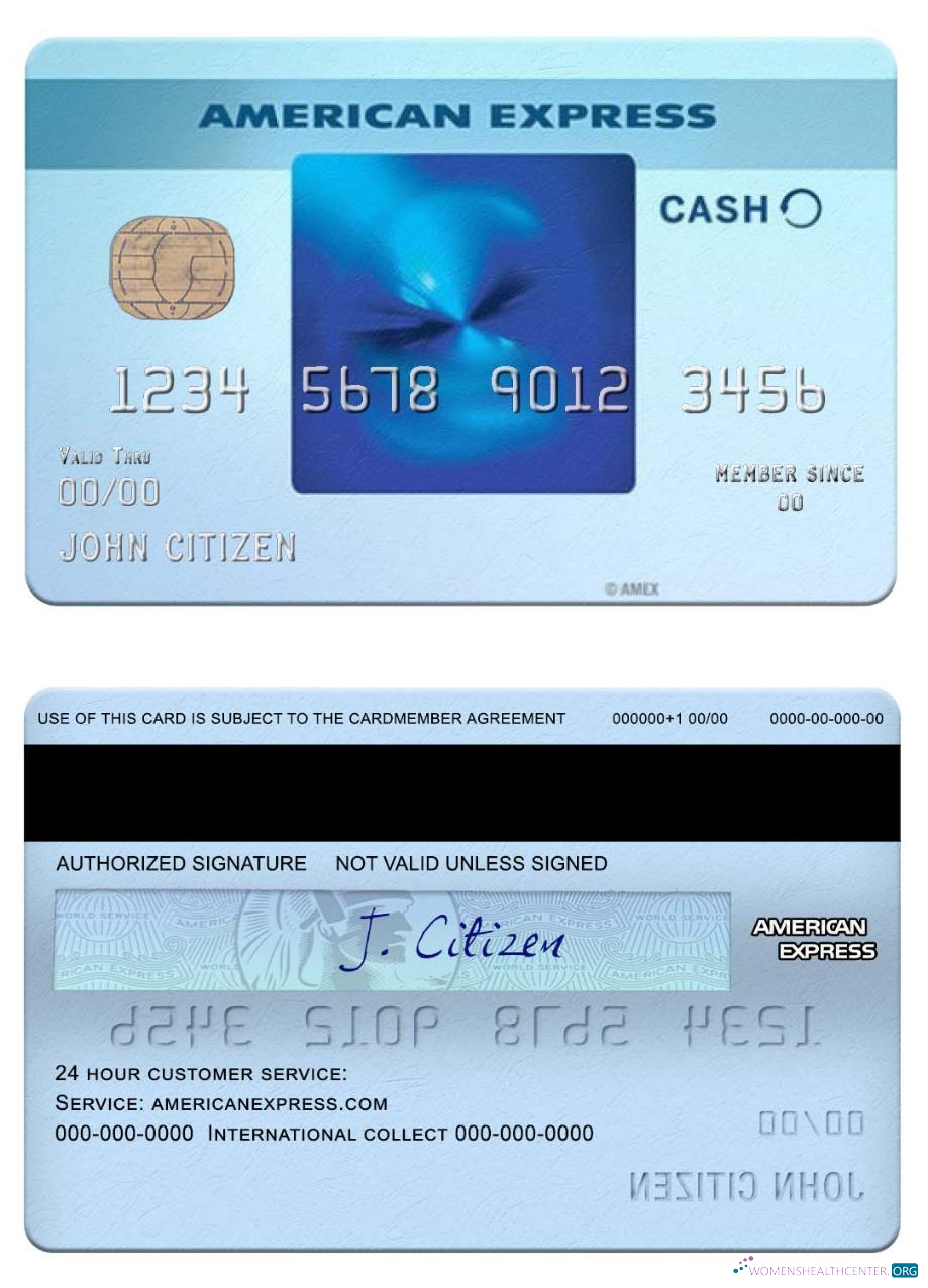 Editierbare Herunterladen USA Commerce Bank Amex Blau Cash Everyday Karte Photoshop Vorlage