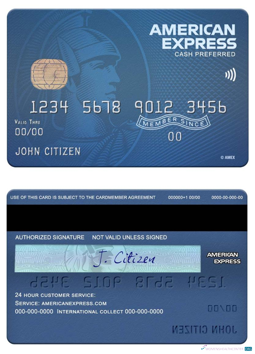 Realistische Herunterladen USA Fifth Dritte Bank Amex Blau Cash Preferred Karte Photoshop Vorlage
