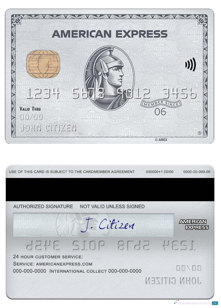 Editierbare Herunterladen USA NAB Bank Amex Platin Karte Photoshop Vorlage