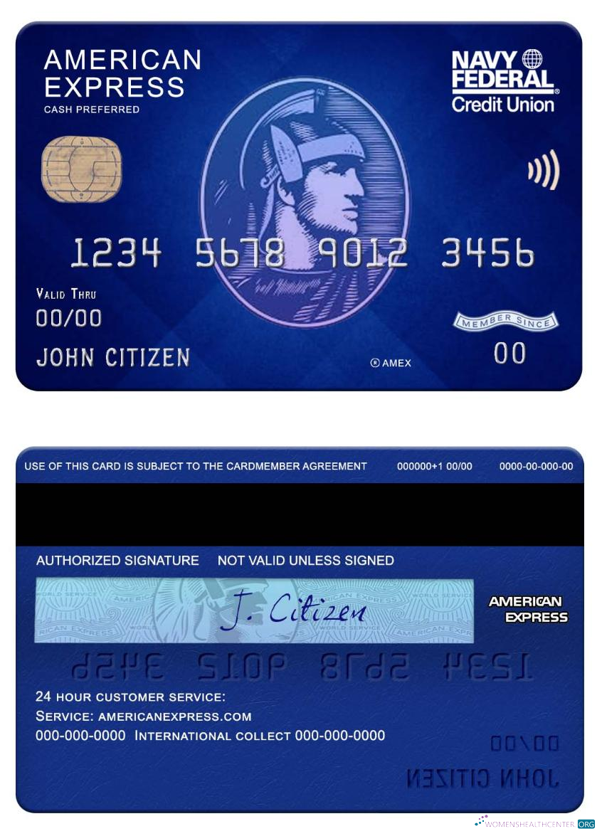 Professionelle Herunterladen USA Navy Föderal Union Bank Amex Blau Cash Preferred Photoshop Vorlage