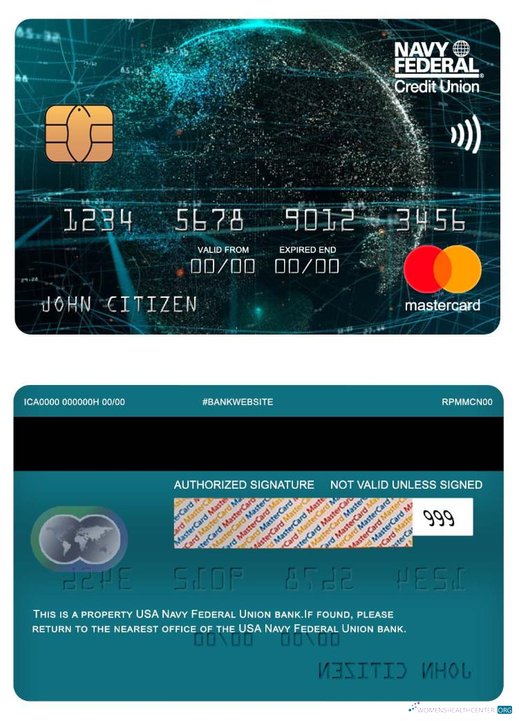 Premium Herunterladen USA Navy Föderal Union Bank Mastercard Photoshop Vorlage