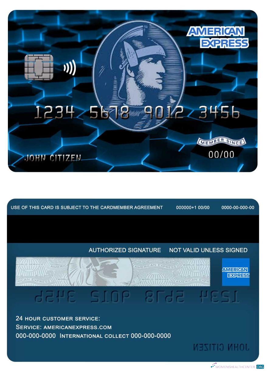 Realistische Herunterladen USA Neu York American Express Blau Bank Kredit Karte Photoshop Vorlage