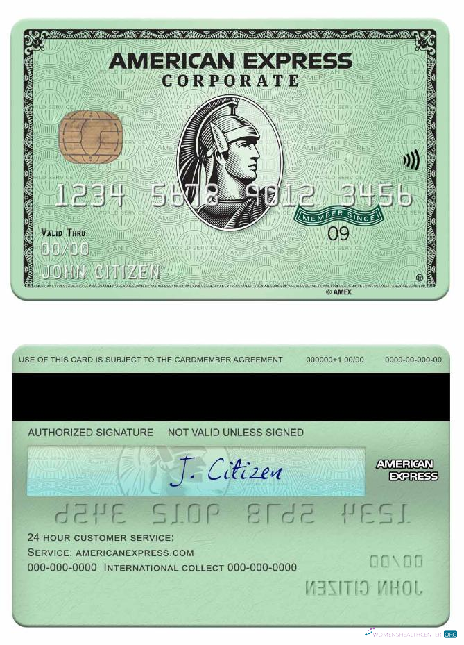 Hochwertige Herunterladen USA Staatlich Street Konzern Bank Amex Grün Firmen Karte Photoshop Vorlage