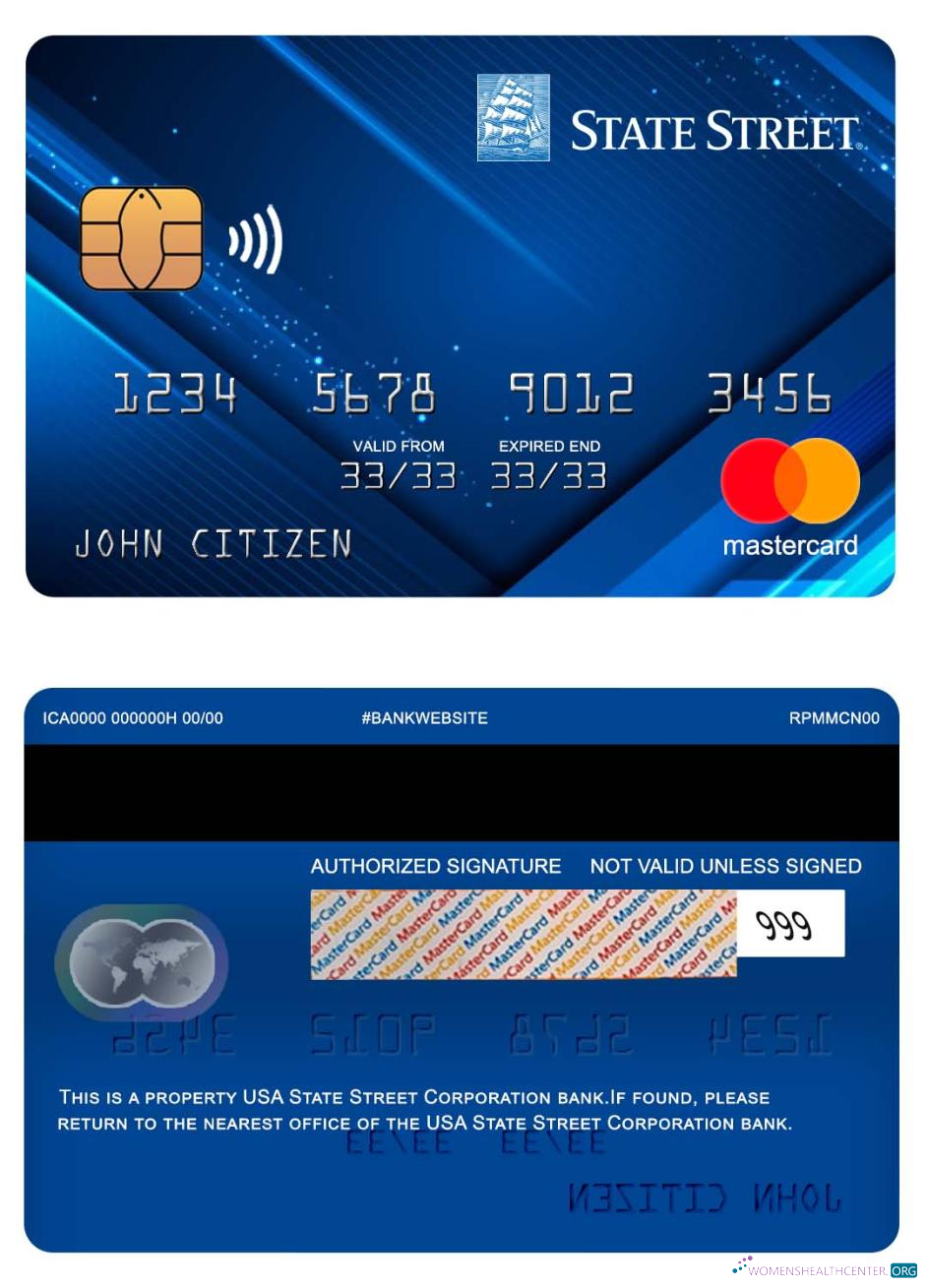 Editierbare Herunterladen USA Staatlich Street Konzern Bank Mastercard Photoshop Vorlage