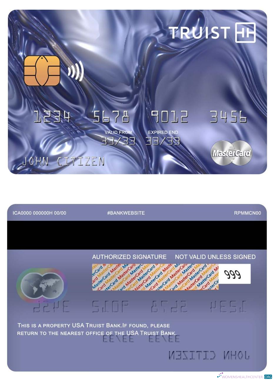 Premium Herunterladen USA Truist Bank Mastercard Photoshop Vorlage