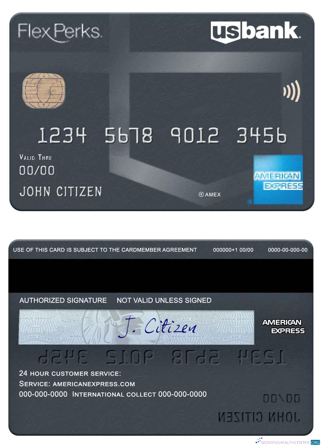 Hochwertige Herunterladen USA U.S. Bank FlexPerks Reserve Amex Karte Photoshop Vorlage