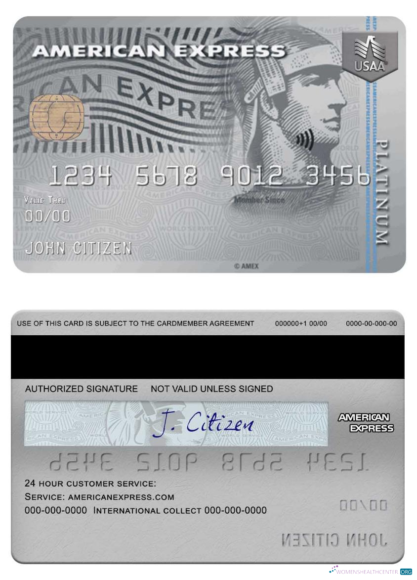 Premium Herunterladen USA USAA Bank Amex Karte Photoshop Vorlage