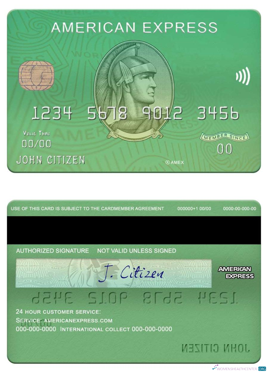 Realistische Herunterladen USA Waste Management Bank Amex Grün Karte Photoshop Vorlage
