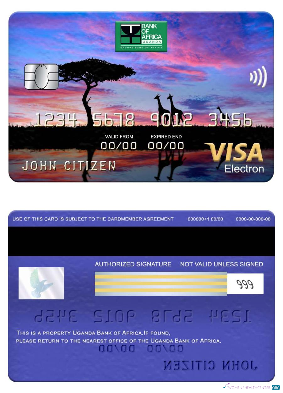 Premium Herunterladen Uganda Bank von Africa Visa Electron Photoshop Vorlage