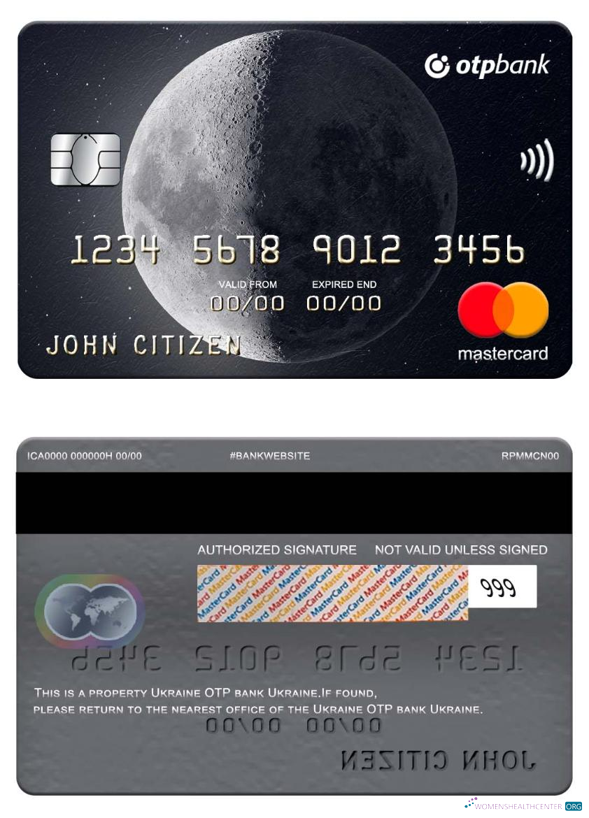 Premium Herunterladen Ukraine OTP Bank Ukraine Mastercard Photoshop Vorlage