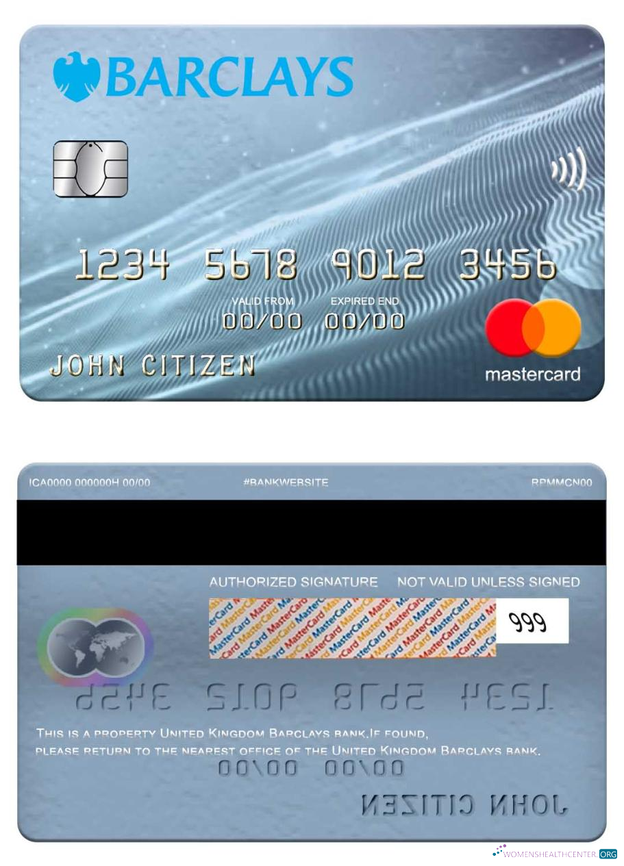 Premium Herunterladen Vereinigtes Königreich Barclays Bank Mastercard Photoshop Vorlage