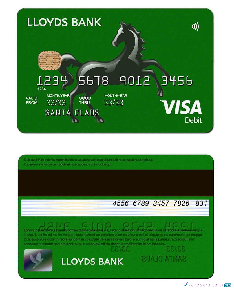 Editierbare Herunterladen Vereinigtes Königreich Lloyds Kredit Karte Visa Photoshop Vorlage