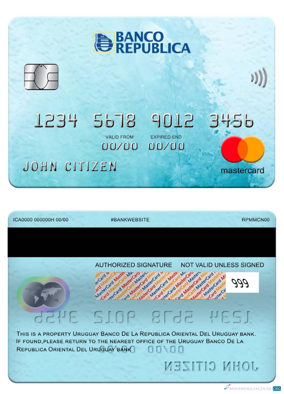 Premium Herunterladen Uruguay Banco de La Republica Oriental Del Uruguay Bank Mastercard Photoshop Vorlage