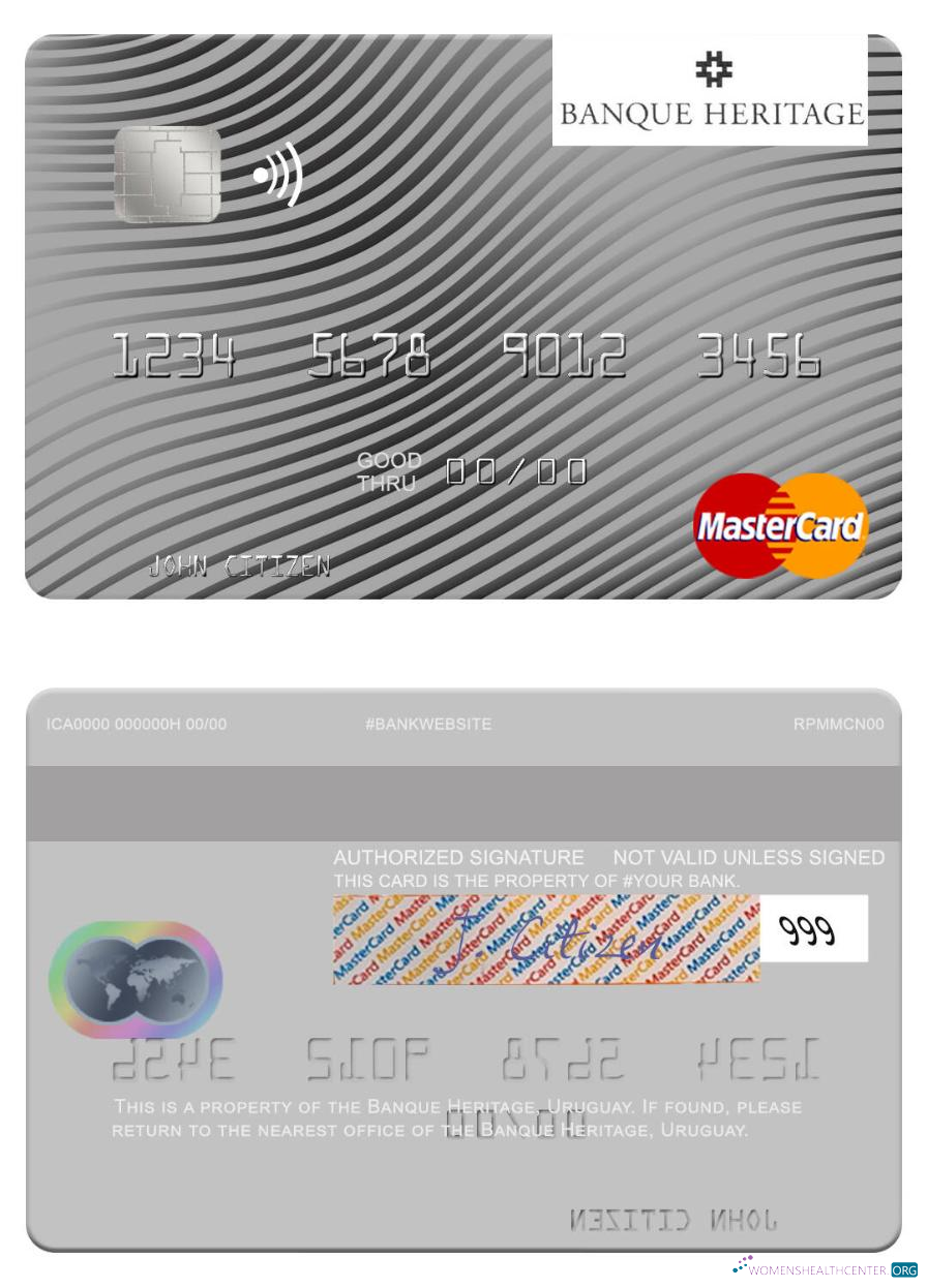 Premium Herunterladen Uruguay Banque Heritage Mastercard Photoshop Vorlage