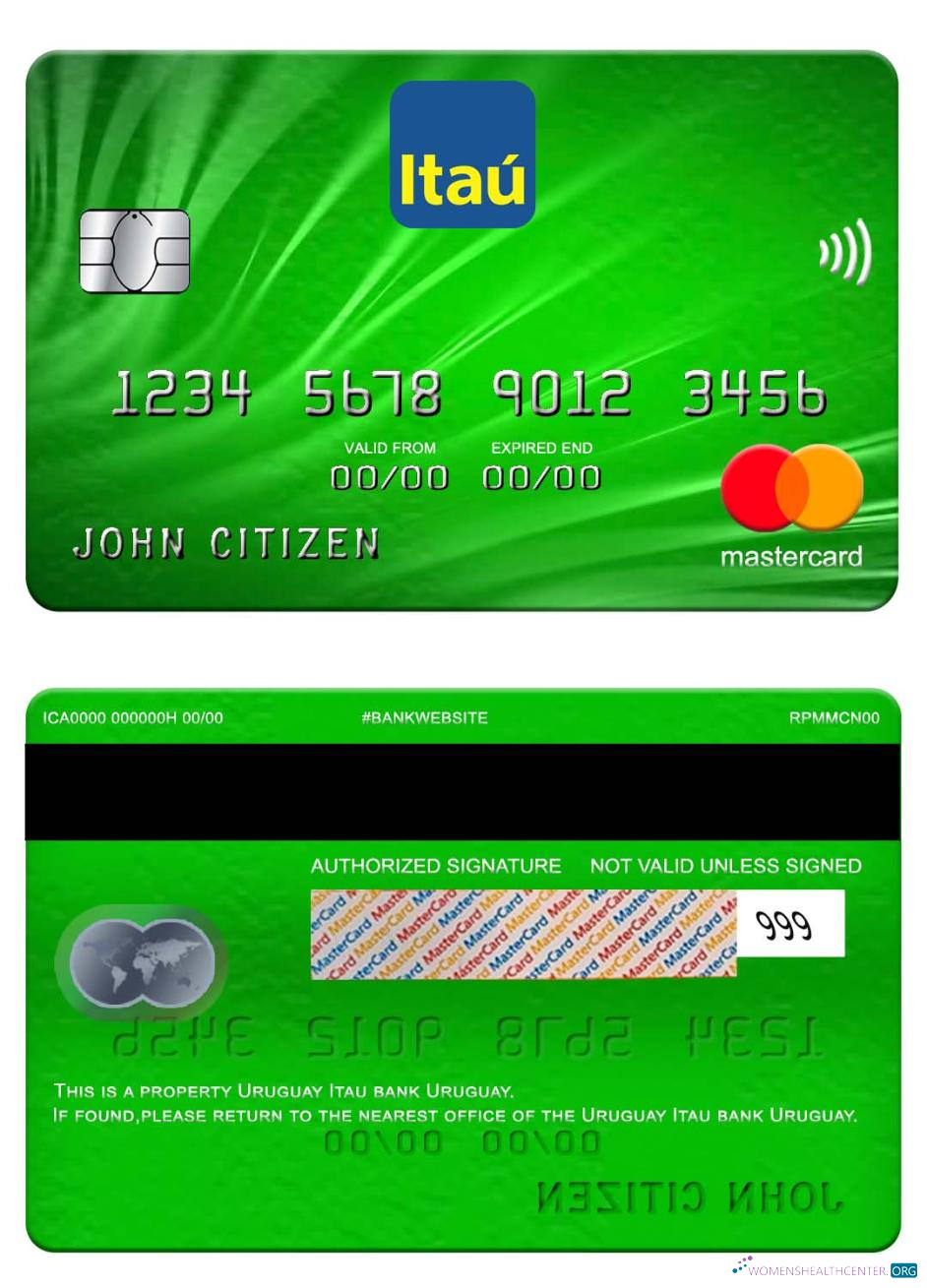 Premium Herunterladen Uruguay Itau Bank Mastercard Photoshop Vorlage
