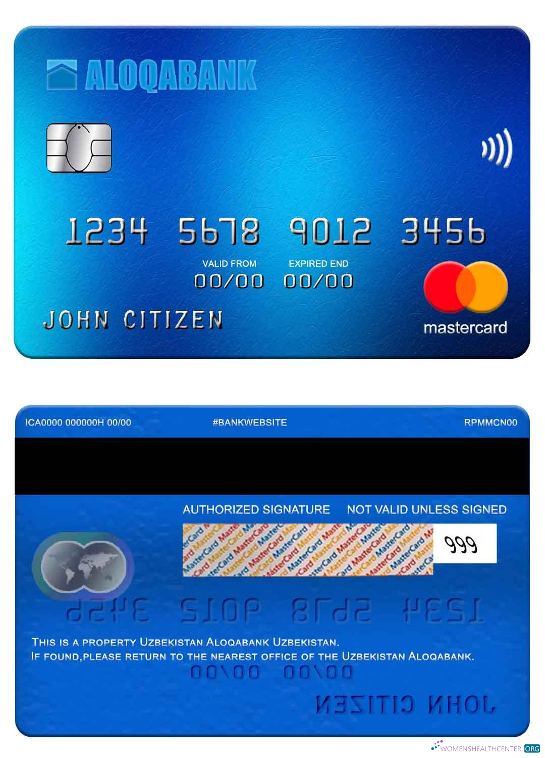 Editierbare Herunterladen Usbekistan Aloqabank Mastercard Photoshop Vorlage