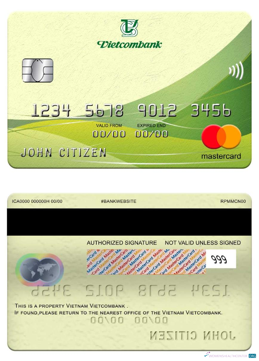 Realistische Herunterladen Vietnam Vietcombank Mastercard Photoshop Vorlage