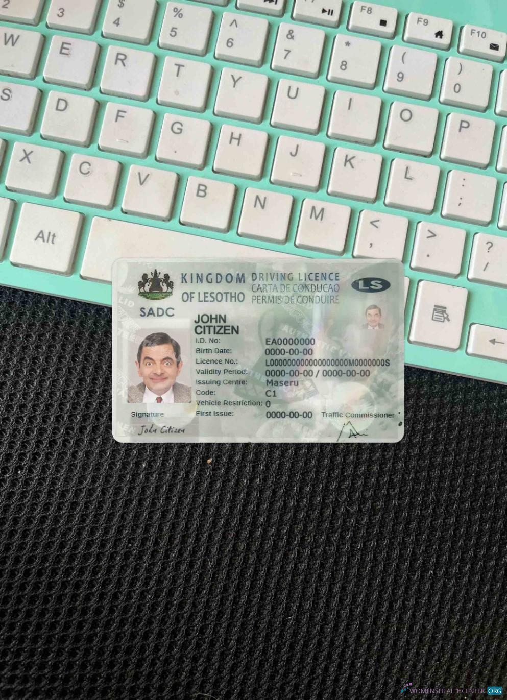 Премиум Скачать Лесото Driving License Фотоэффект Лицевая Сторона Photoshop Шаблон