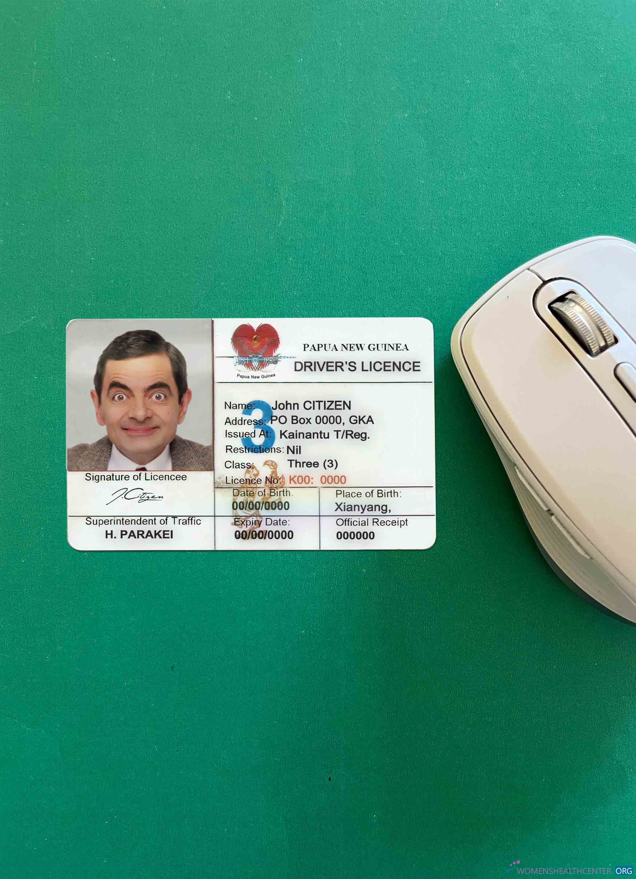 Реалистичный Скачать Папуа-Новая Гвинея DL Фотоэффект Лицевая Сторона Photoshop Шаблон
