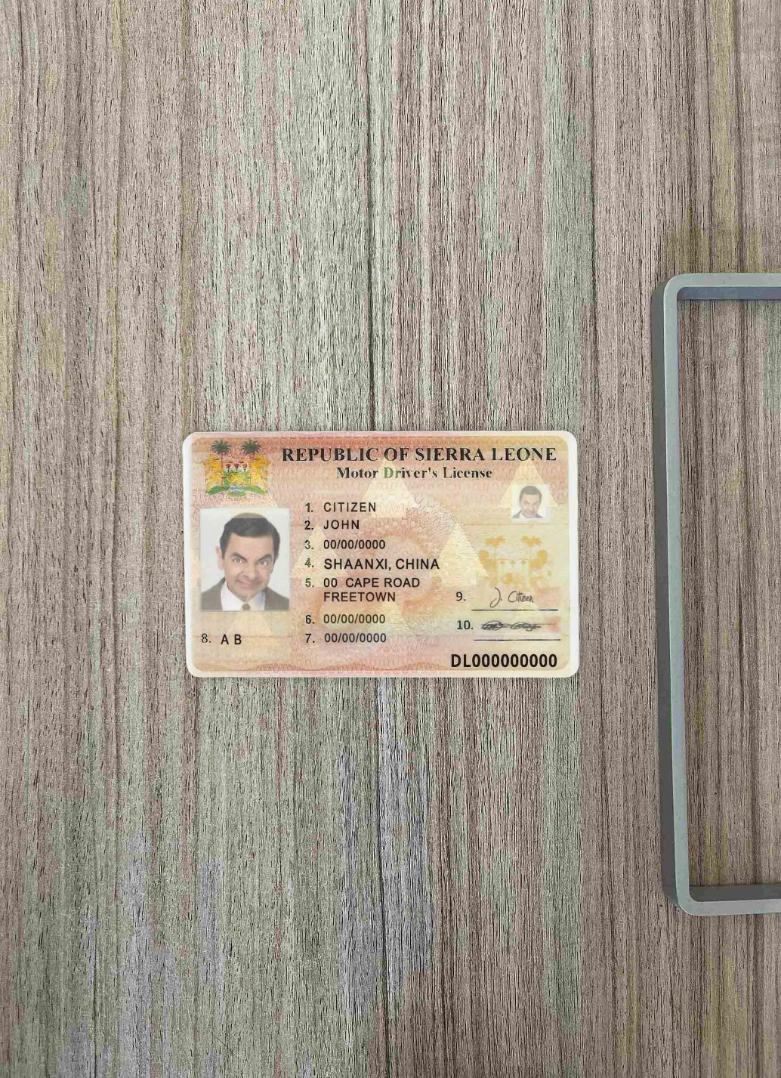 Реалистичный Скачать Сьерра-Леоне DL Фотоэффект Лицевая Сторона Photoshop Шаблон