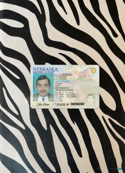 Реалистичный Скачать USA Nebraska Новый Driving License Фотоэффект Лицевая Сторона Photoshop Шаблон