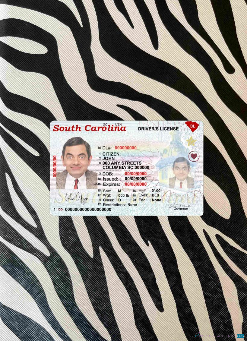 Редактируемый Скачать USA Южный Carolina Государственный Driving(2020 – Настоящее Время) Фотоэффект Лицевая Сторона Photoshop Шаблон