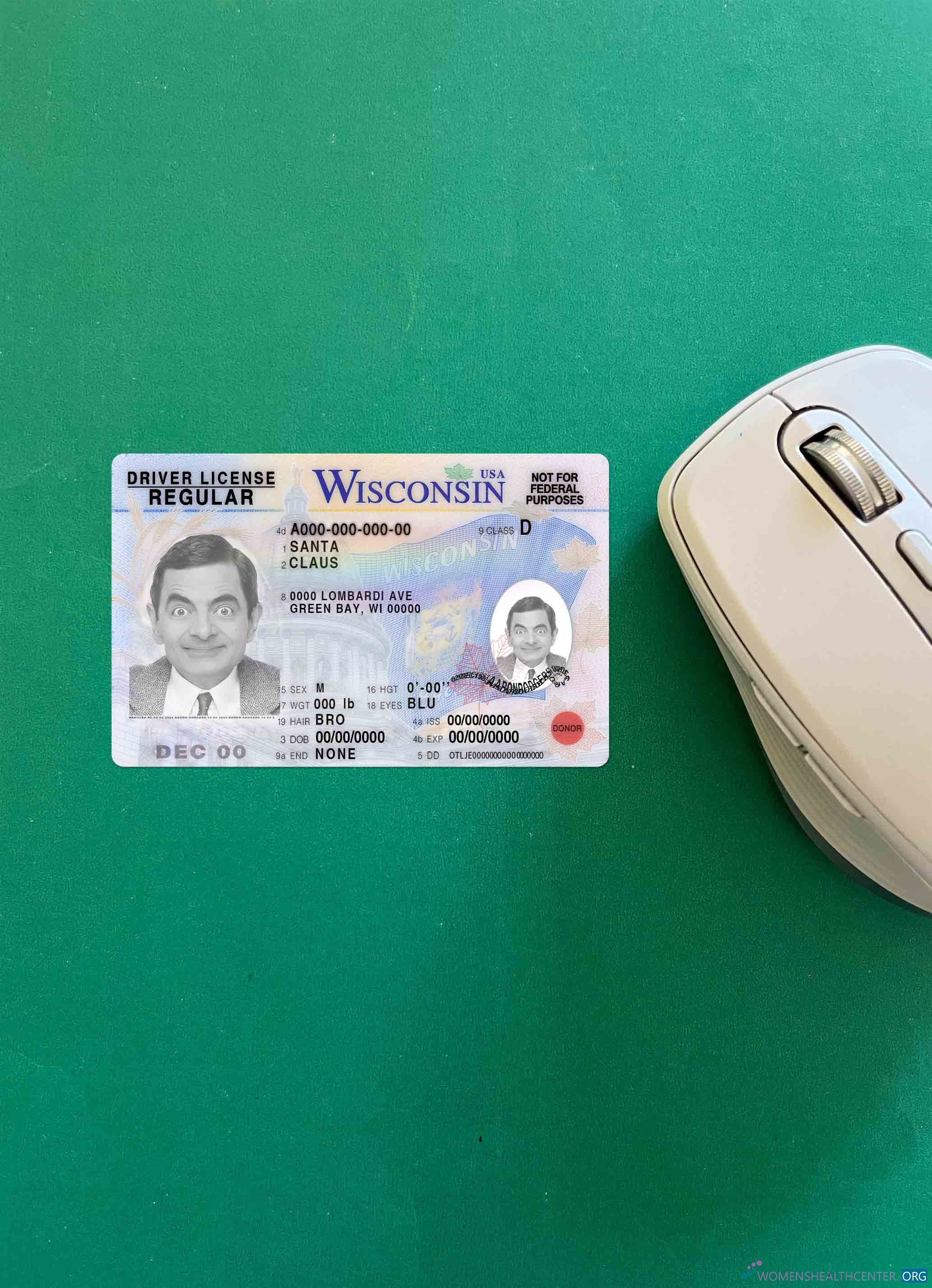 Премиум Скачать USA Wisconsin DL Фотоэффект Лицевая Сторона Photoshop Шаблон