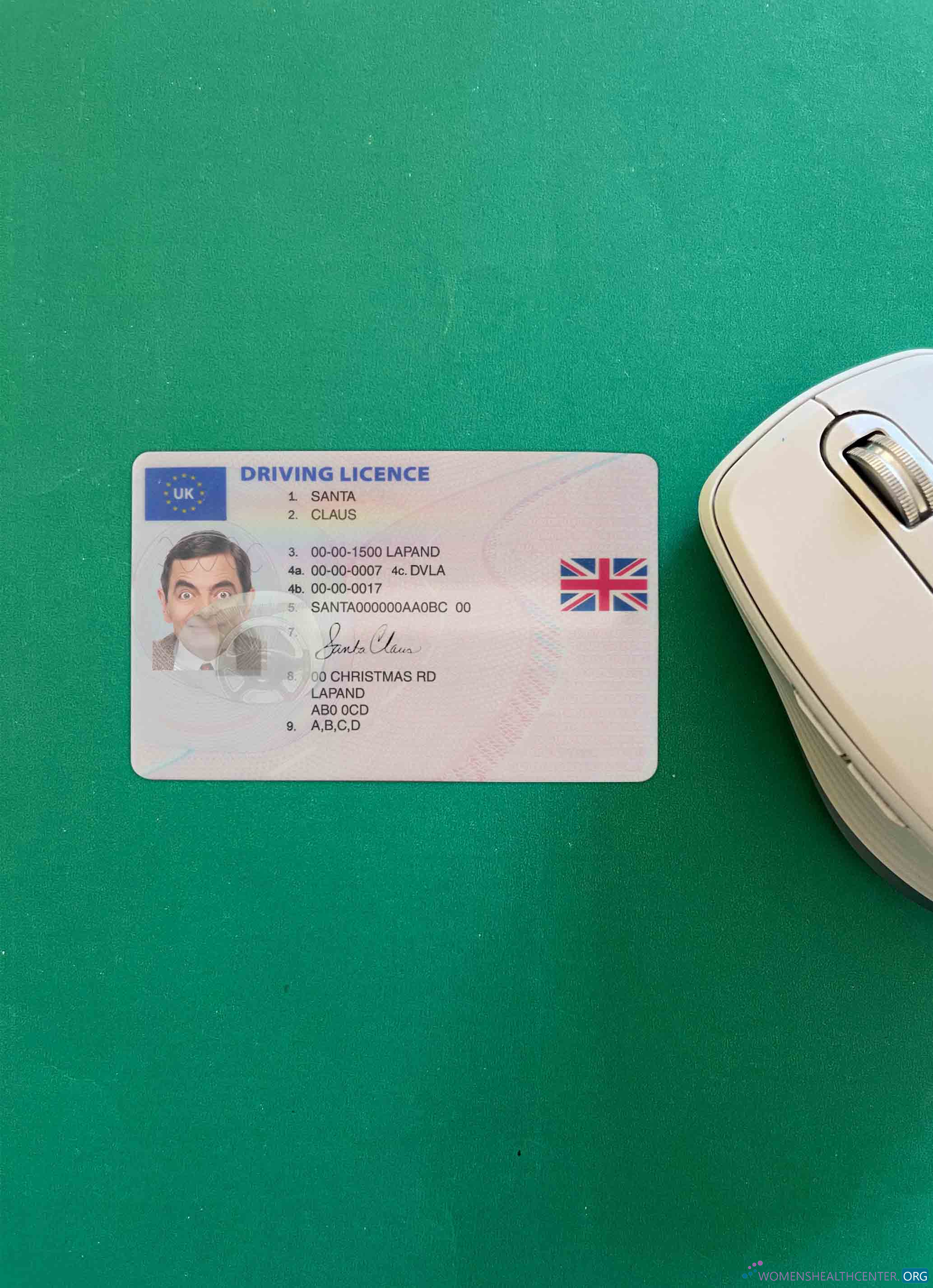 Великобритания Driving License (between Января 2021 и Декабря 2021) Фотоэффект Лицевая Сторона шаблон