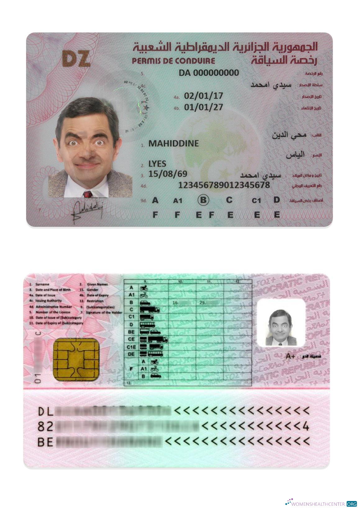 Télécharger Algérie Driving License design