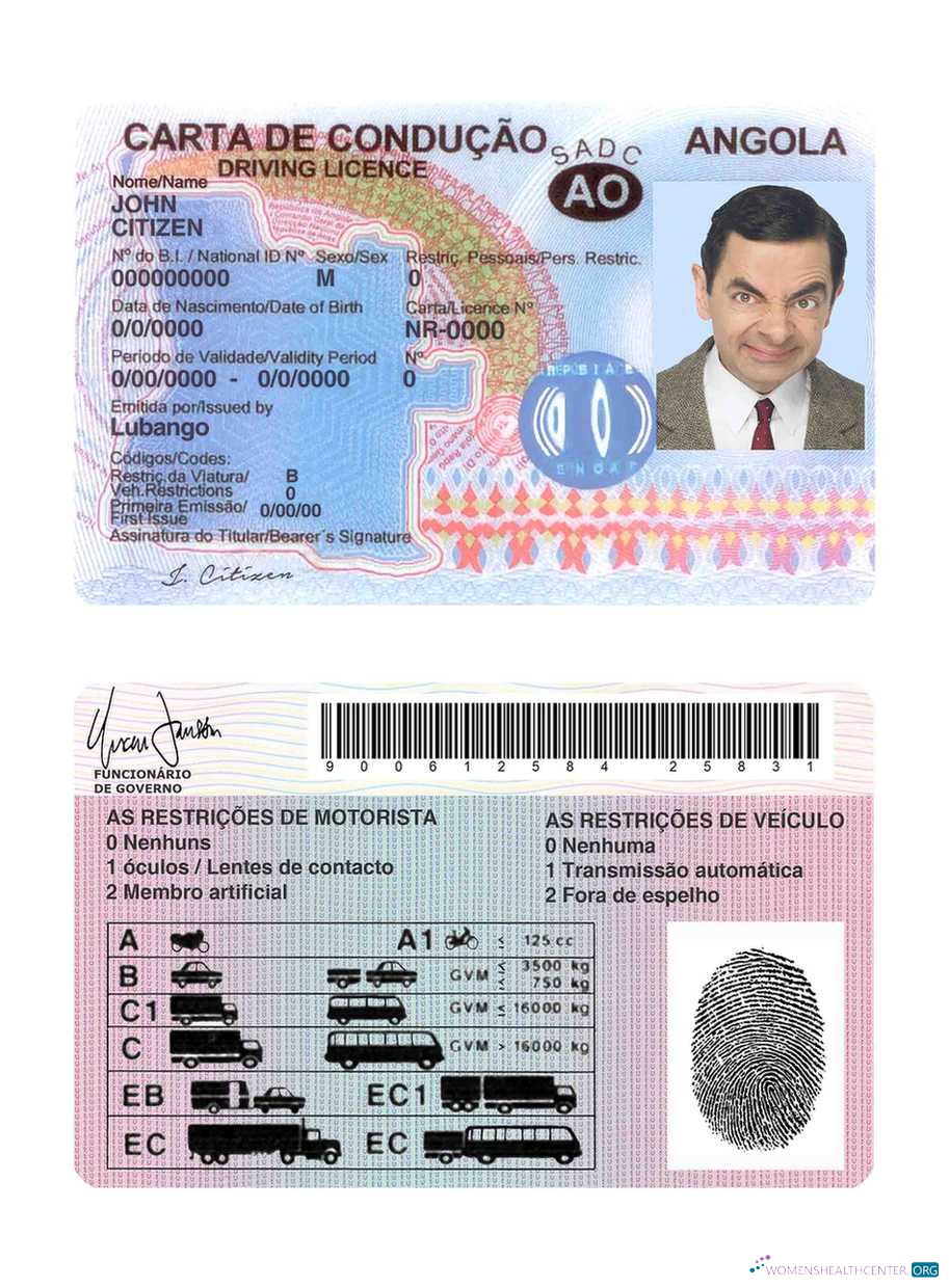 Télécharger Angola Driving License design