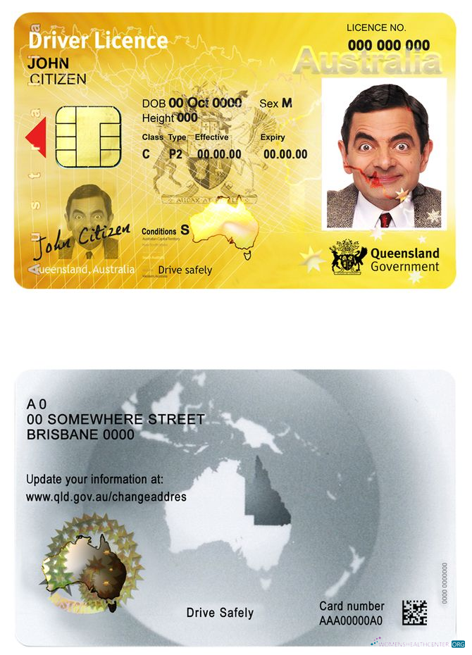 Télécharger Australie Queensland État Driving License maquette