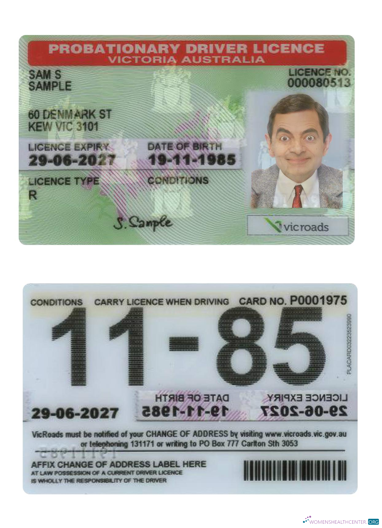 Télécharger Australie Victoria État Probationary Driving License design