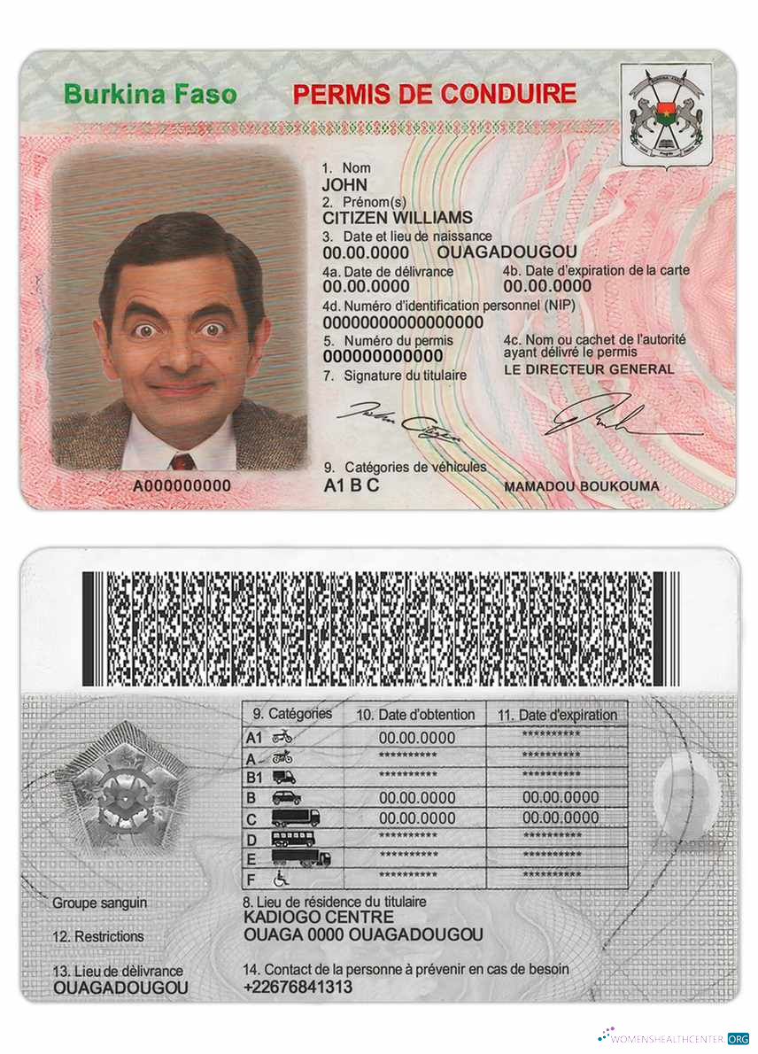 Télécharger Burkina Faso Driving License aperçu