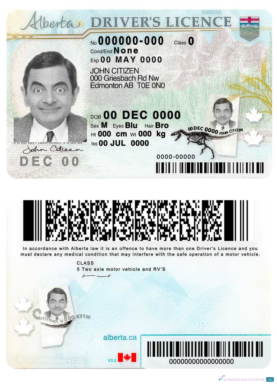 Télécharger Canada Alberta Province Driving License design