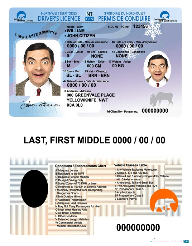 Télécharger Canada Northwest Territories Driver’s License design
