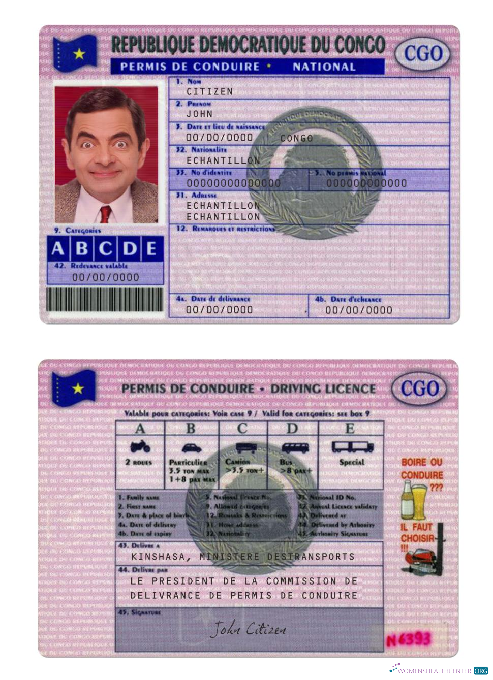 Télécharger Congo Driving License Version 3 design