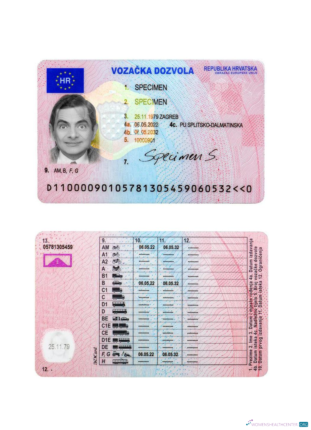 Télécharger Croatie Driving License 2022 Prsesent design