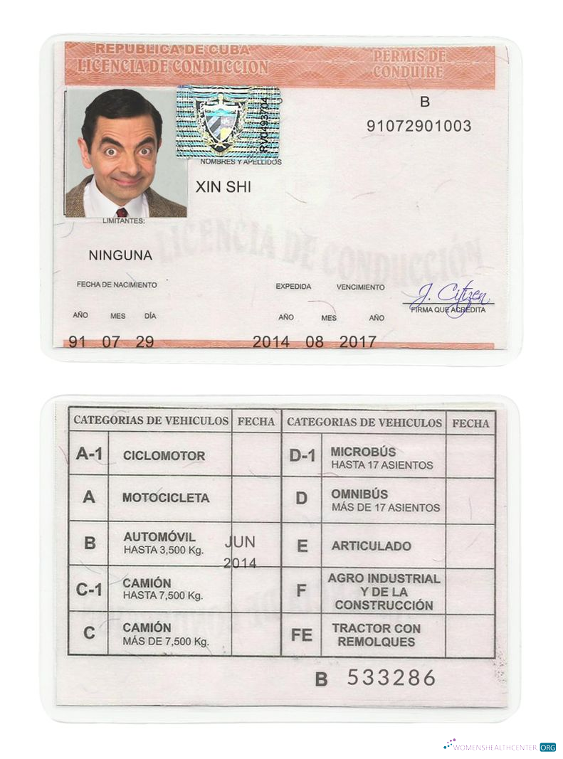Télécharger Cuba Driving License design