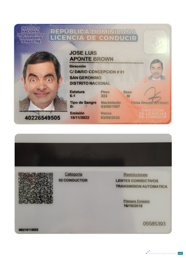 Télécharger République Dominicaine Driving License design