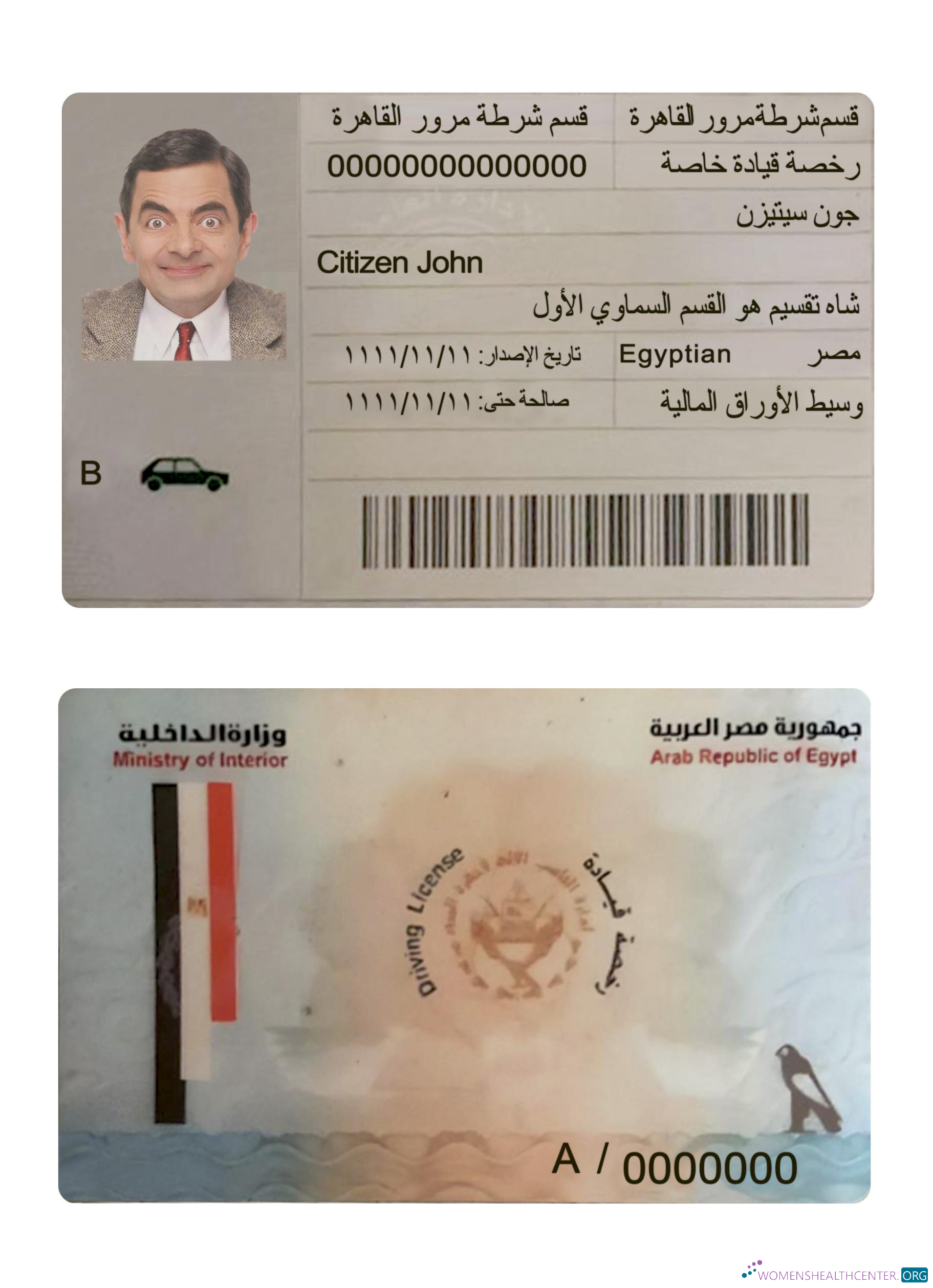 Télécharger Égypte Driving License maquette