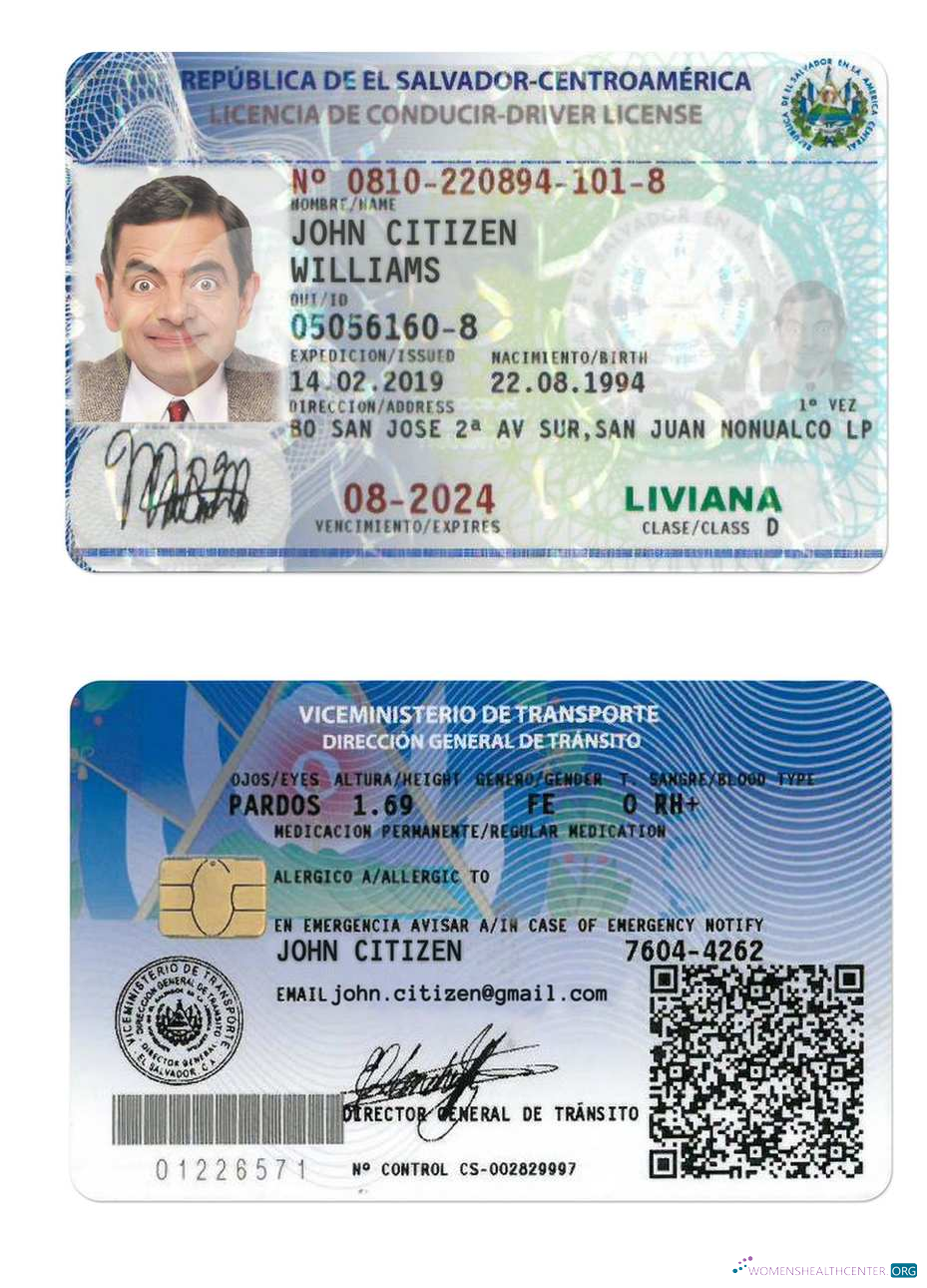 Télécharger Salvador Driving License maquette